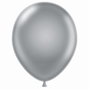 11" Metaltone Silver Latex Balloons