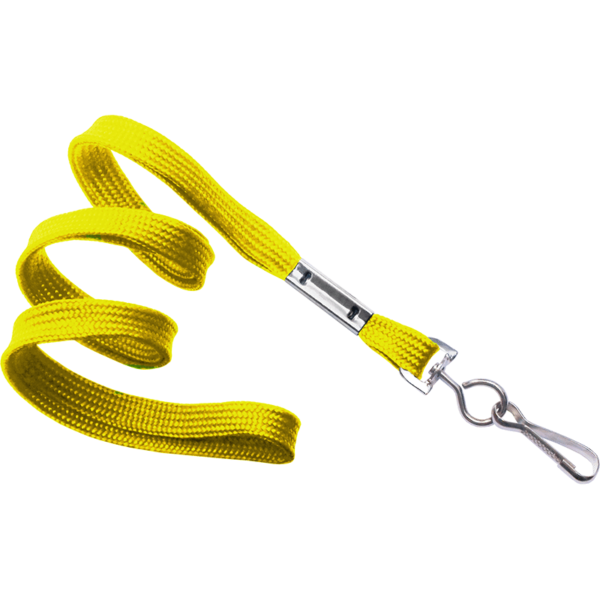 Woven Lanyards with Nickel-Plated Steel Swivel Hook
