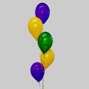 Goldenrod Green & Purple Balloon Cluster