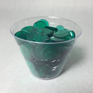 Transparent Green Bingo Chips