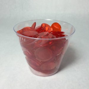 Transparent Orange Bingo Chips