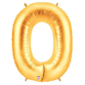 Jumbo Number 0 Gold Foil Balloon