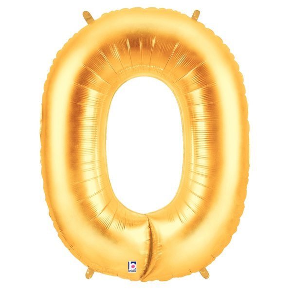 Jumbo Number 0 Gold Foil Balloon