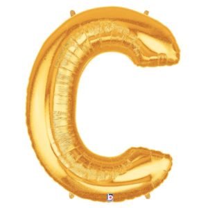 Jumbo Letter C Gold Foil Balloon