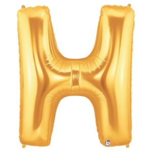Jumbo Letter H Gold Foil Balloon