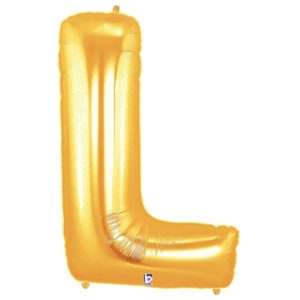 Jumbo Letter L Gold Foil Balloon