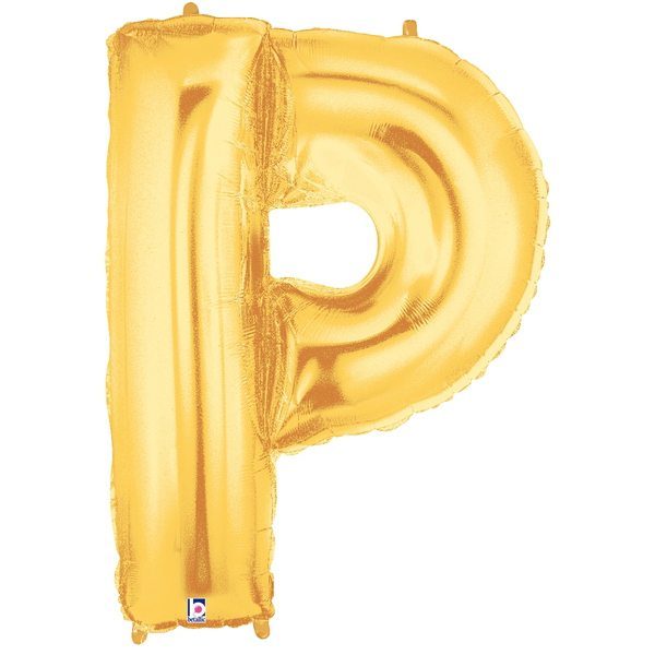 Jumbo Letter P Gold Foil Balloon