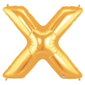 Jumbo Letter X Gold Foil Balloon