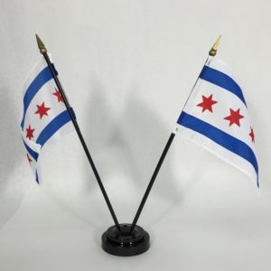 4" x 6" Chicago Rayon Flag