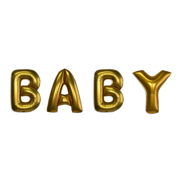 GOLD B A B Y Jumbo Letter Cluster