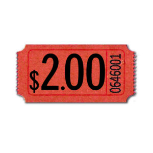 Red Premium $2.00 Roll Tickets