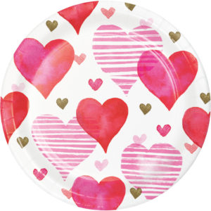 Textured Hearts 7in Plates