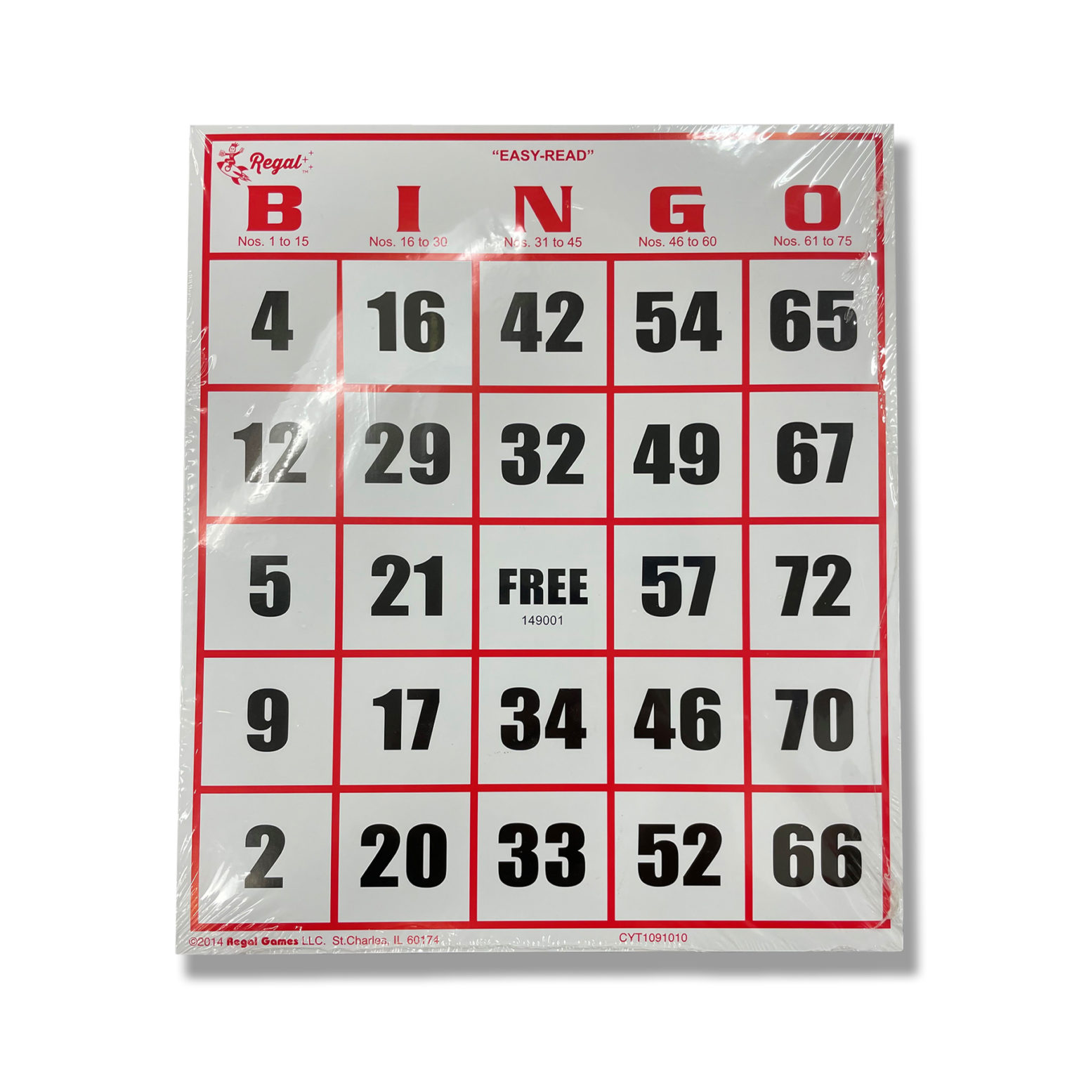 Easy Read Bingo Cards Doolins