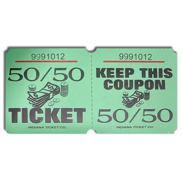 Green 50/50 Marquee Ticket