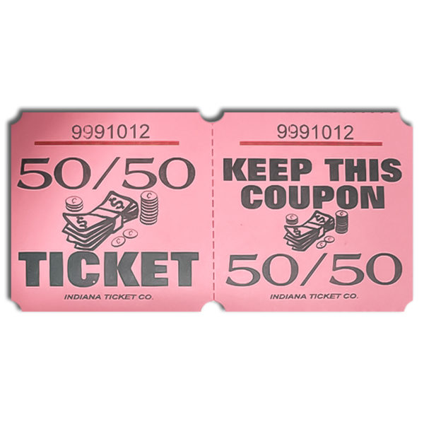 Pink 50/50 Marquee Ticket