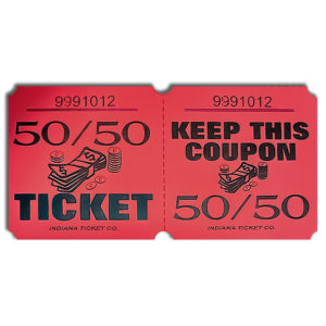 Red 50/50 Marquee Ticket